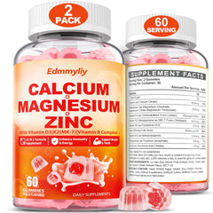 Calcium Magnesium Zinc gummies with 1000mg calcium citrate per serving