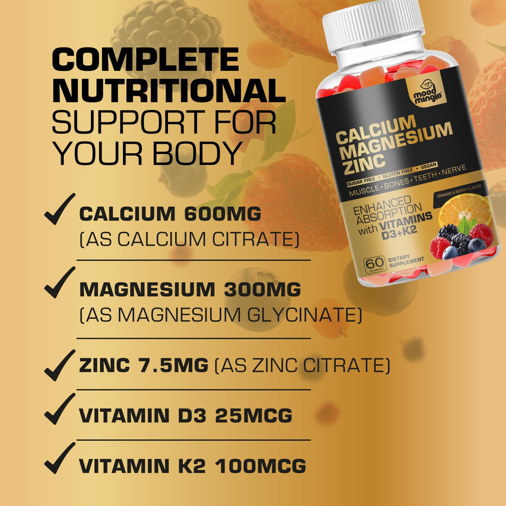 Close-up of orange and berry flavored gummies