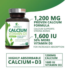 Calcium D3 1200 mg tablet with label details