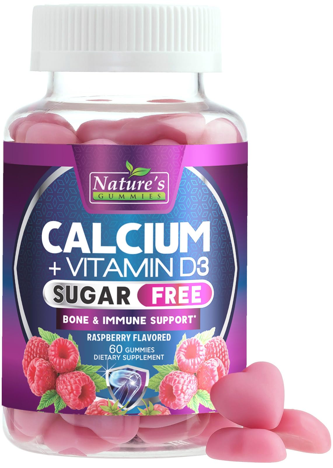 Bottle of Calcium Supplement Gummies with 120 gummies