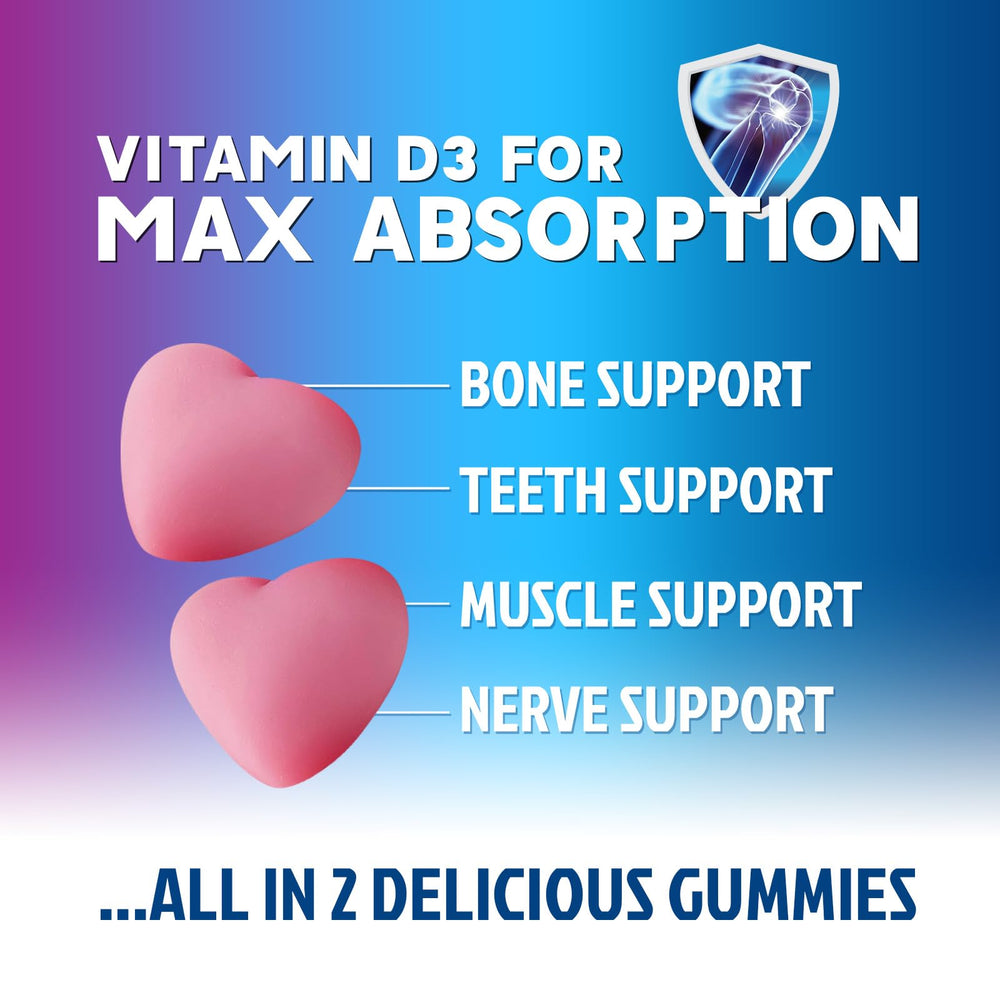 Assorted calcium gummies displayed