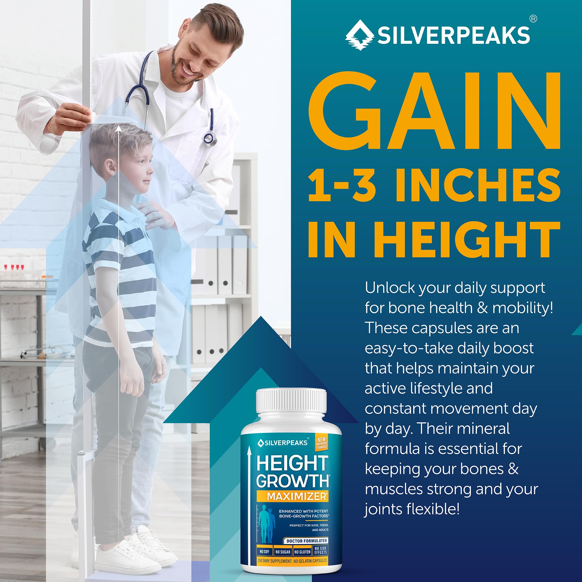 Calcium and Vitamin D bone growth supplement image