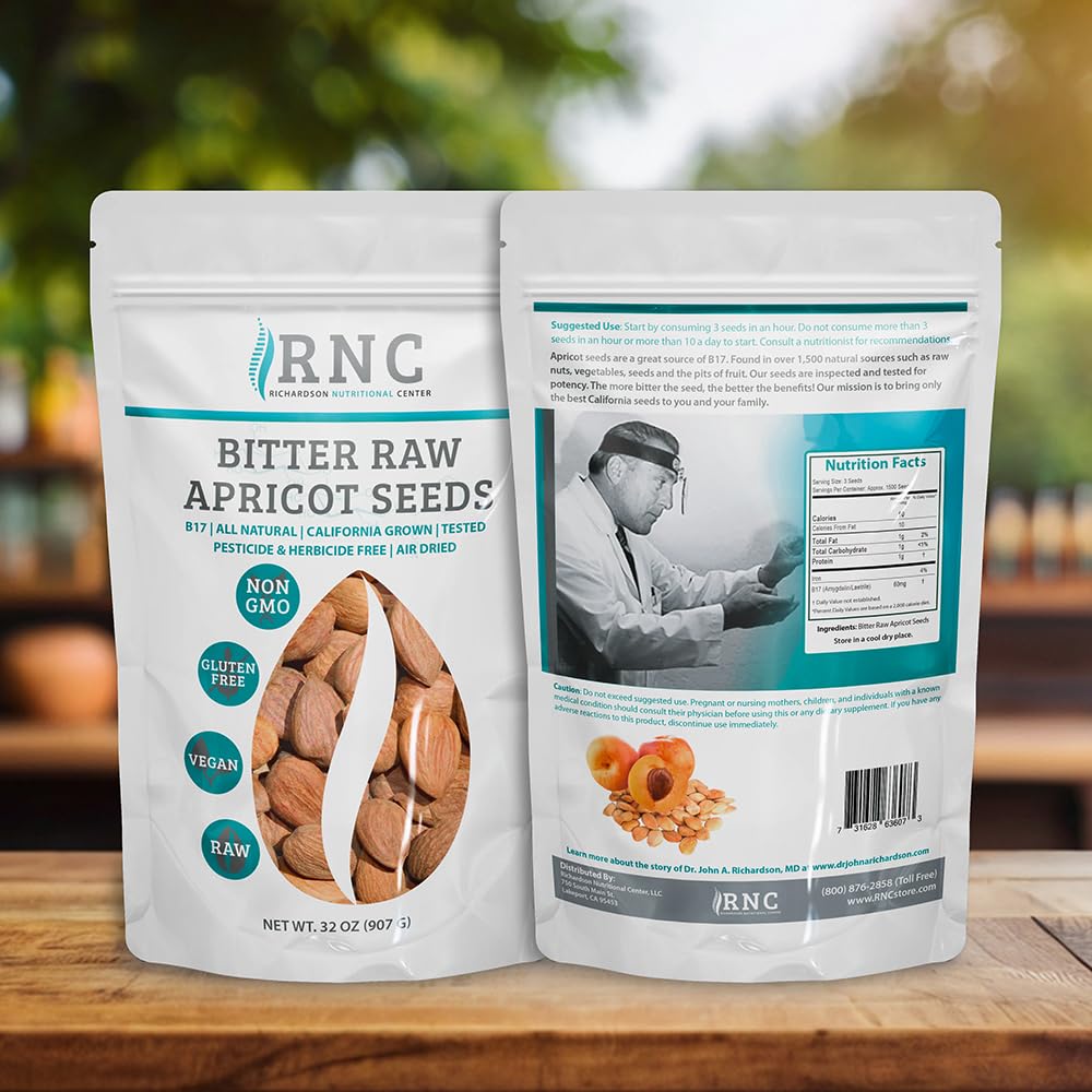 California-grown apricot seeds from Richardson Nutritional Center