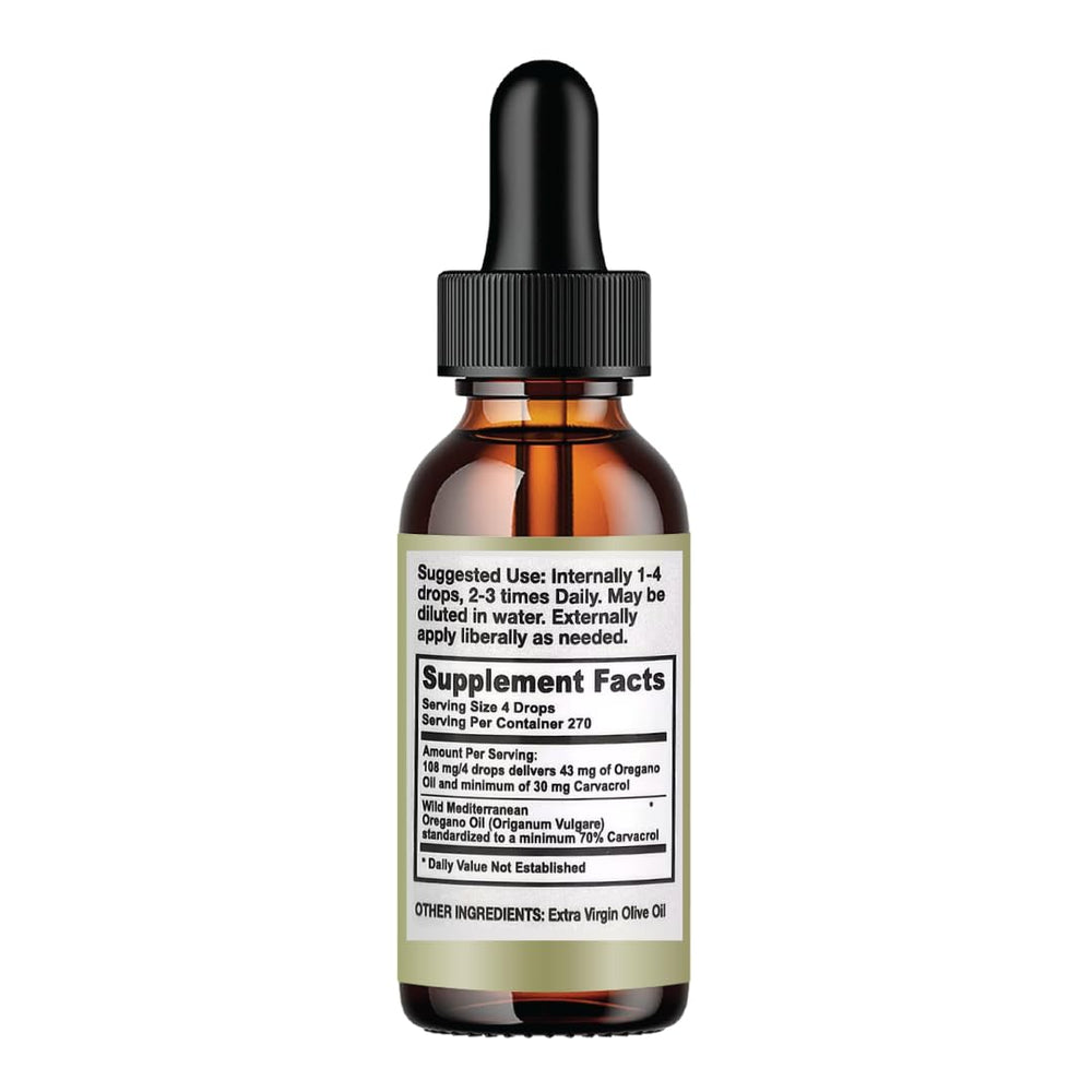 California Natural branding with oregano oil bottle