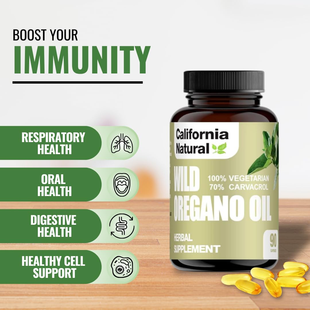 California Natural Wild Oregano Oil packaging