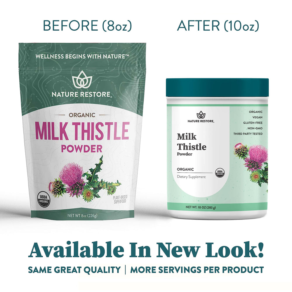 Ingredients list for Nature Restore Milk Thistle Seed Powder