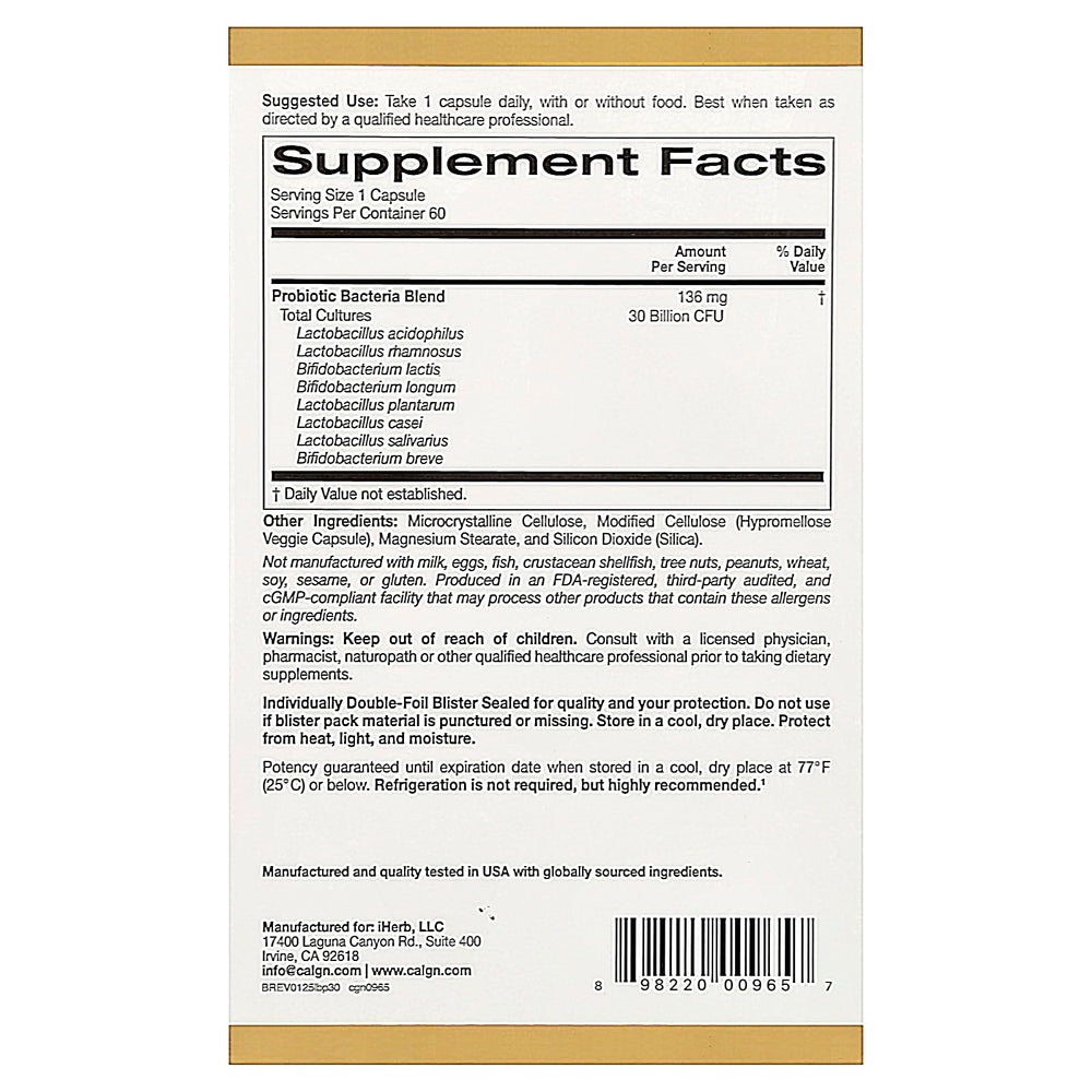 Packaging image for California Gold Nutrition LactoBif Probiotics