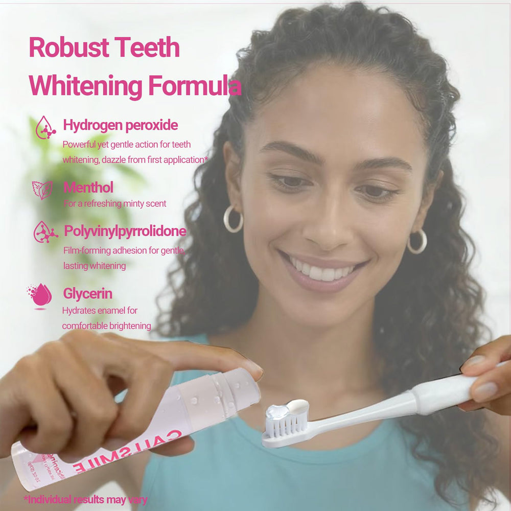 Gel being applied to a tooth model for whitening demonstration