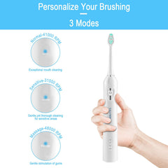 White CALLYSONIC sonic toothbrush - back view