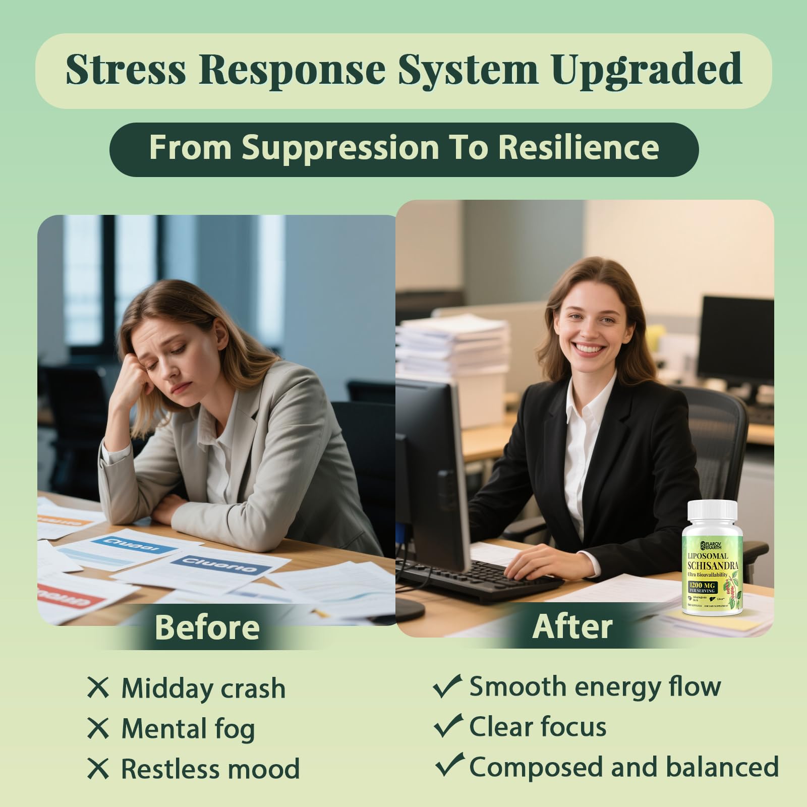 Lifestyle image showing calm energy and focus