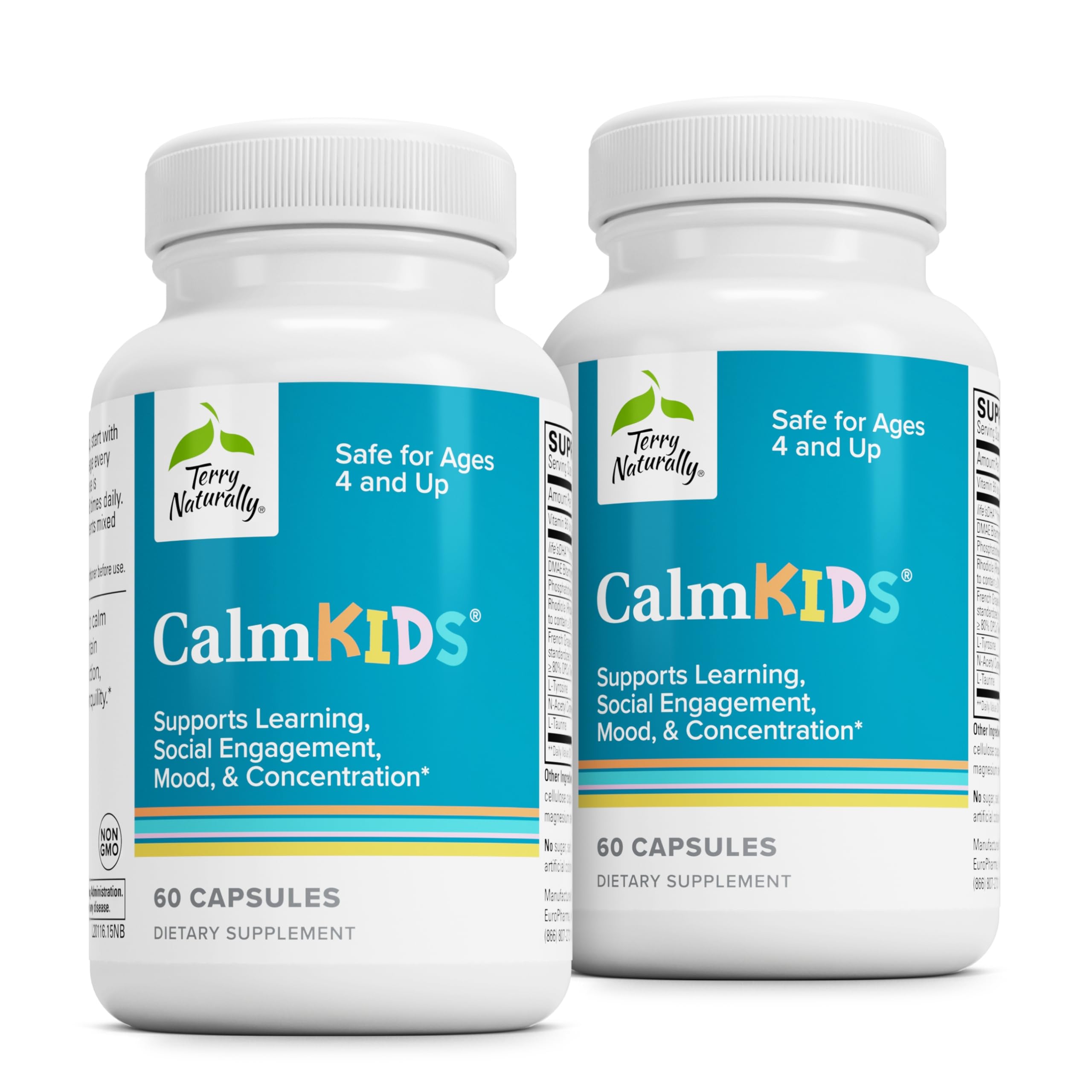Calm Kids brain health supplement bottle
