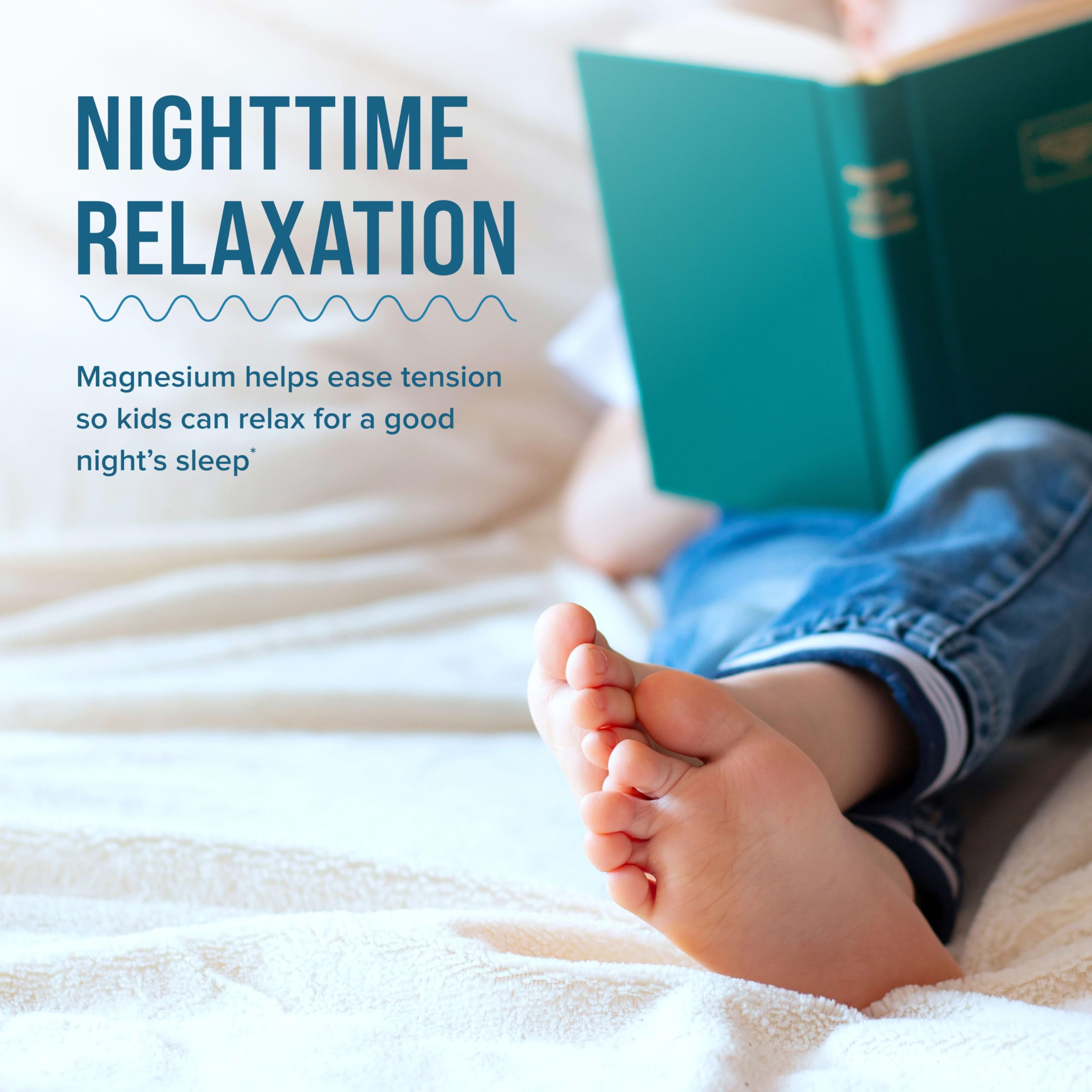 Close-up of CALM Kids gummies texture