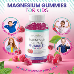 Child taking a chewable magnesium gummy for sleep support