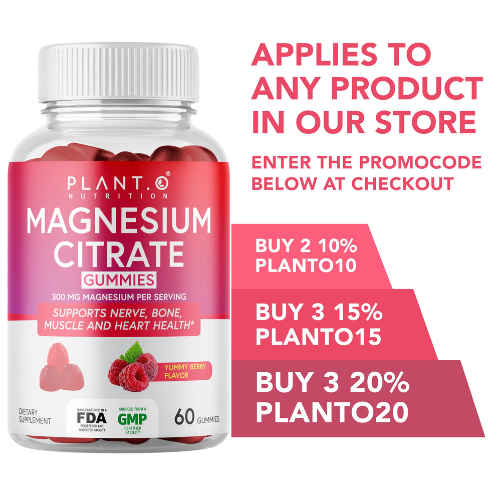 Nutrition facts panel of Calm Magnesium Gummies