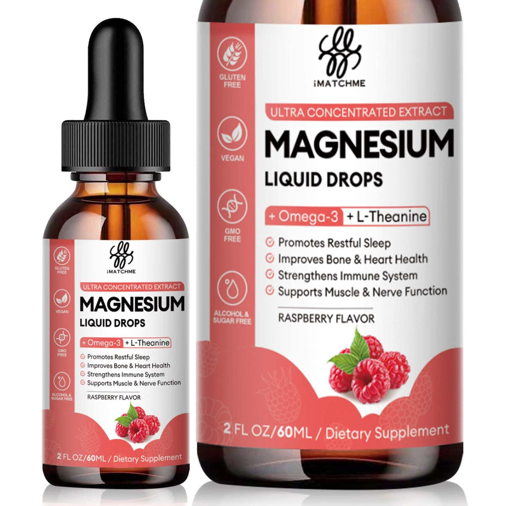 Calm Magnesium Liquid Drops bottle with Raspberry flavor (2 oz)