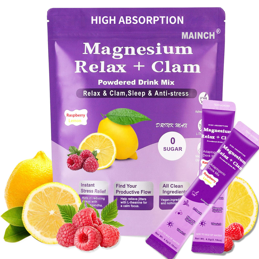 Calm Magnesium Powder packaging label on front
