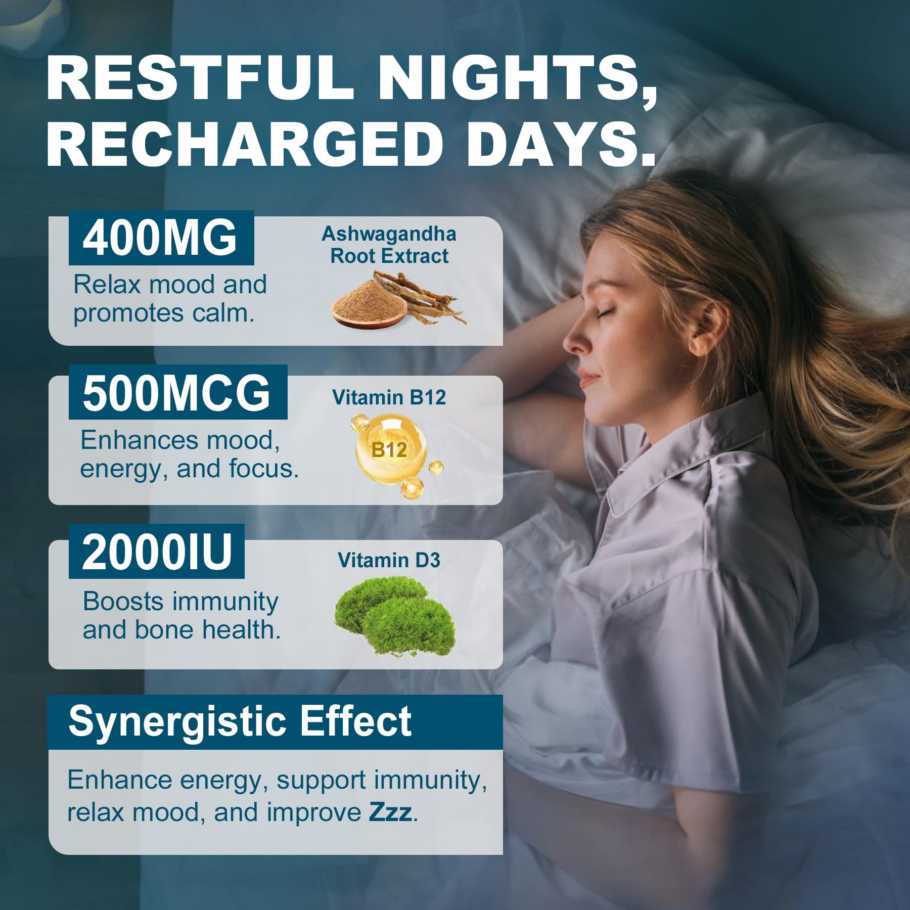 Calm and Relax magnesium gummies with ashwagandha and B vitamins