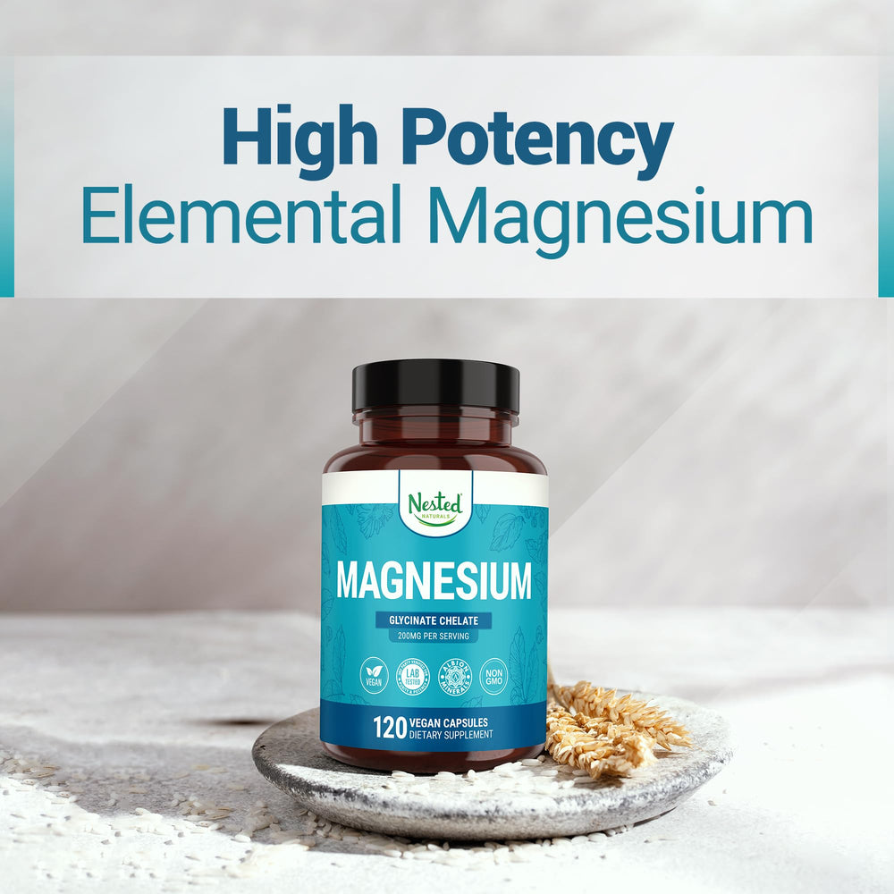 Relaxation and calm support from magnesium glycinate supplement