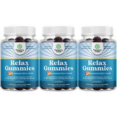 Bottle of Calming Gummies for Adults with Ashwagandha and Magnesium on a clean background