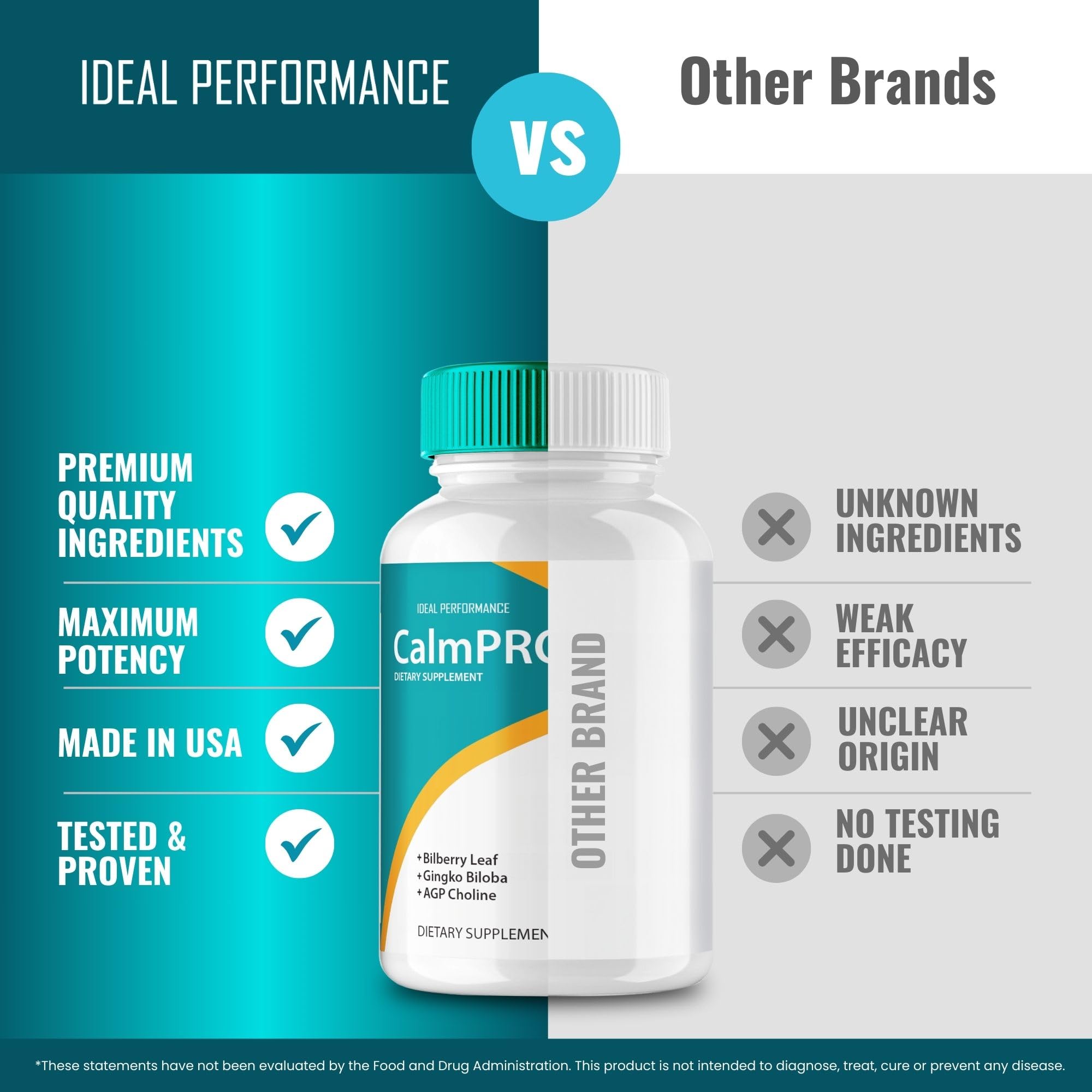 Calmpro5 bottle with nerve wellness branding