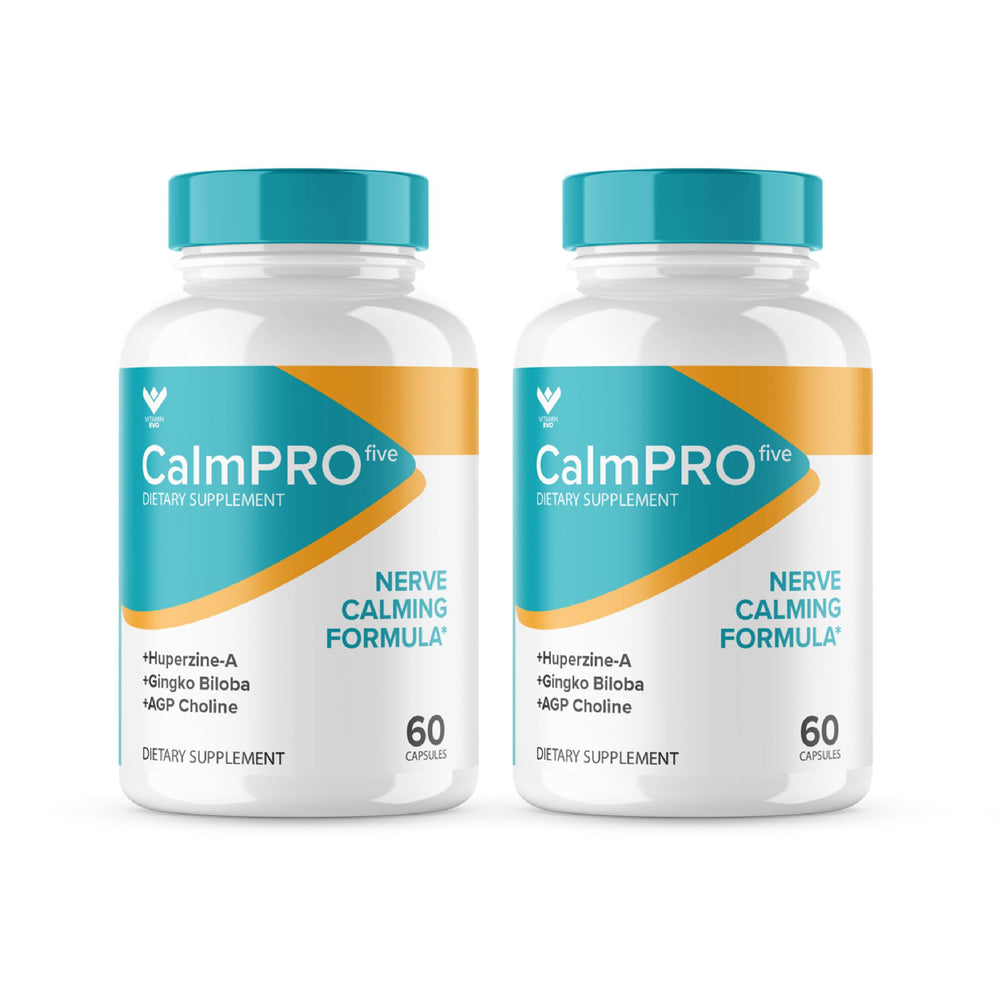 CalmPro5 Bottle - 120 Capsules (2 Pack) packaging