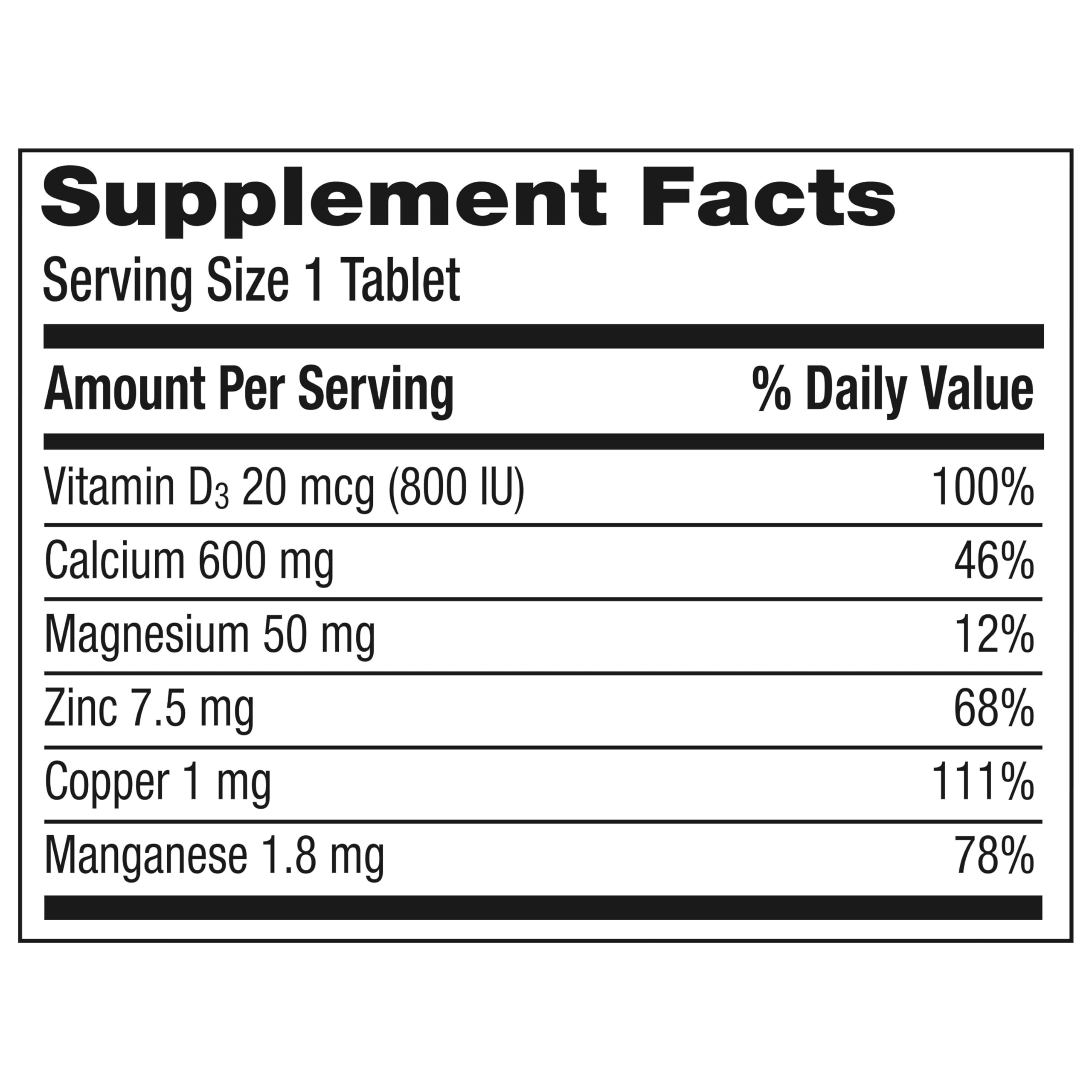 Graphic highlighting vitamin D3 dosage on Caltrate packaging