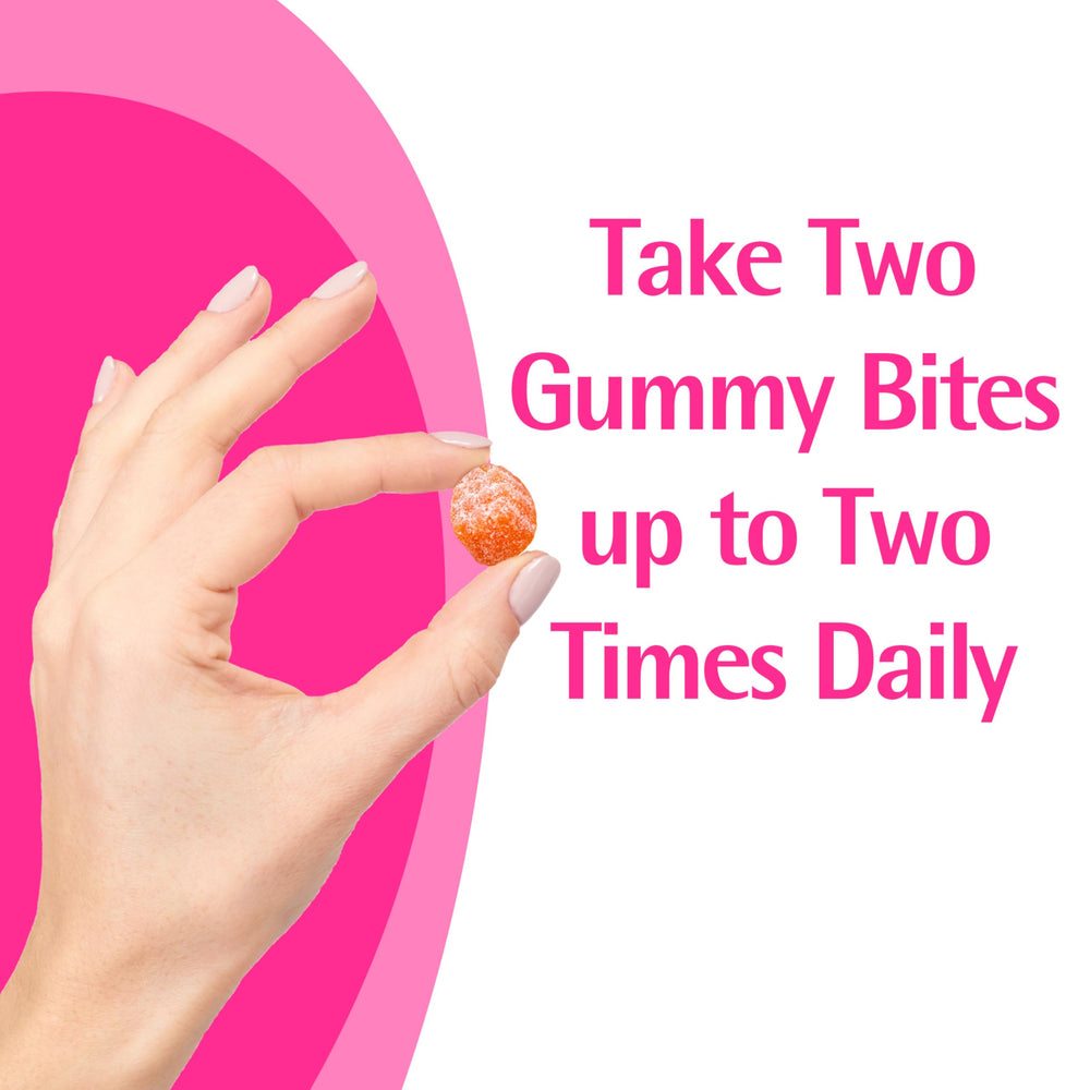 Serving size illustration for Caltrate Gummy Bites