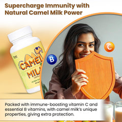 Vitamin B1 and B2 energy support in camel milk capsules