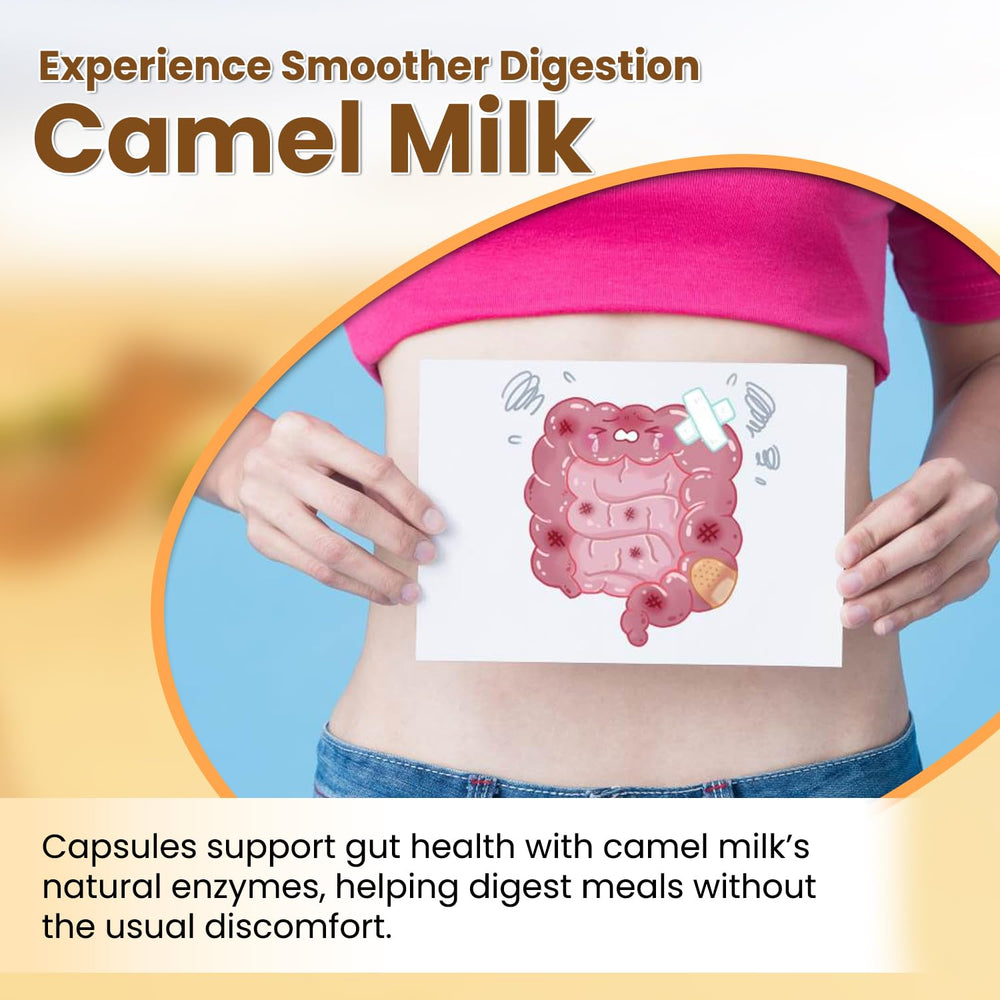 Lactose-friendly camel milk capsules for sensitive stomachs