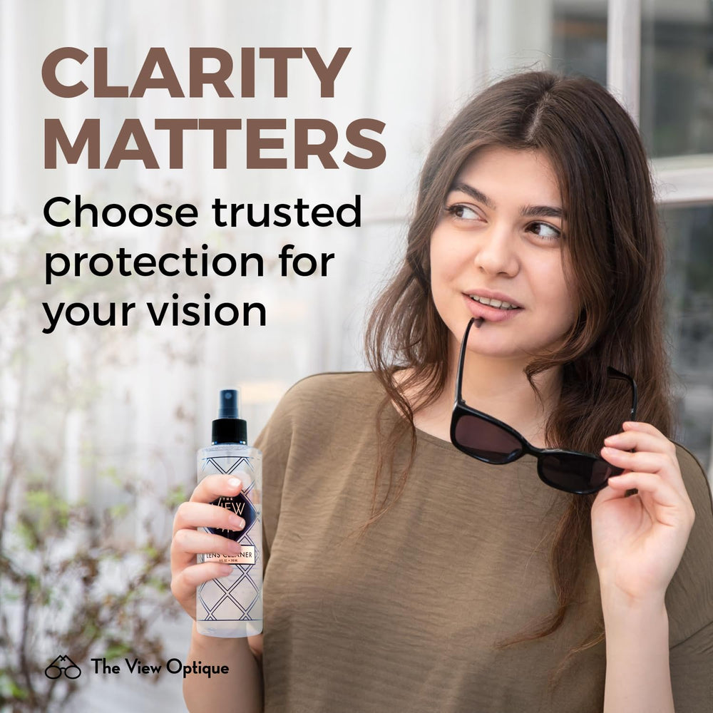 Camera lens with cleaning wipes from The View Optique kit