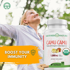Organic Camu Camu 1000mg capsules packaging