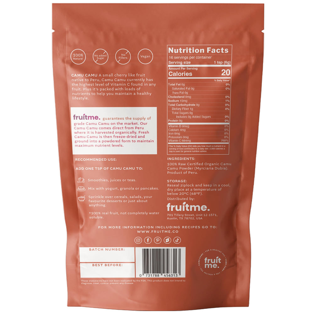 Camu Camu powder packaging 100g