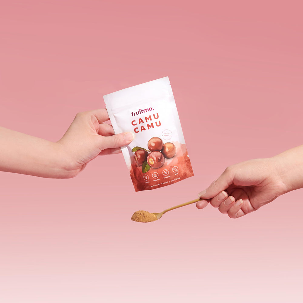 Camu Camu powder with scoop