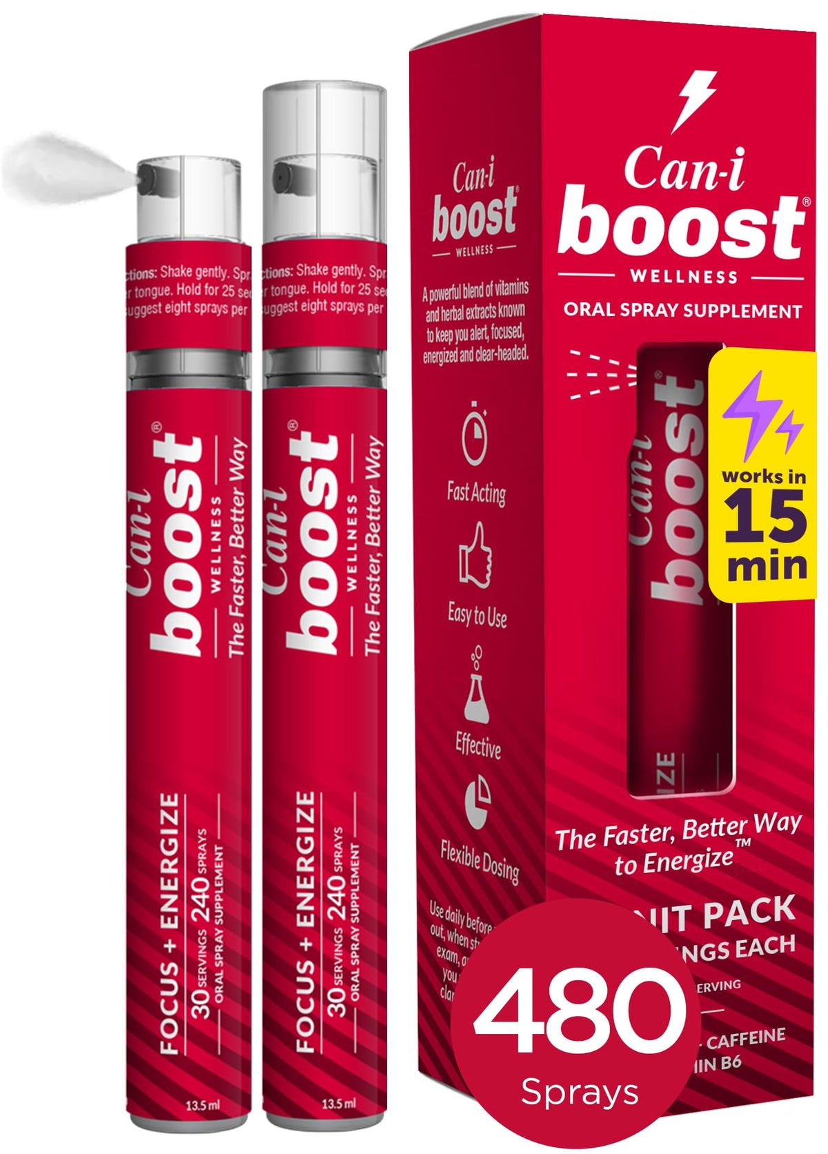 Front view of Can-i Boost Energy Spray bottle