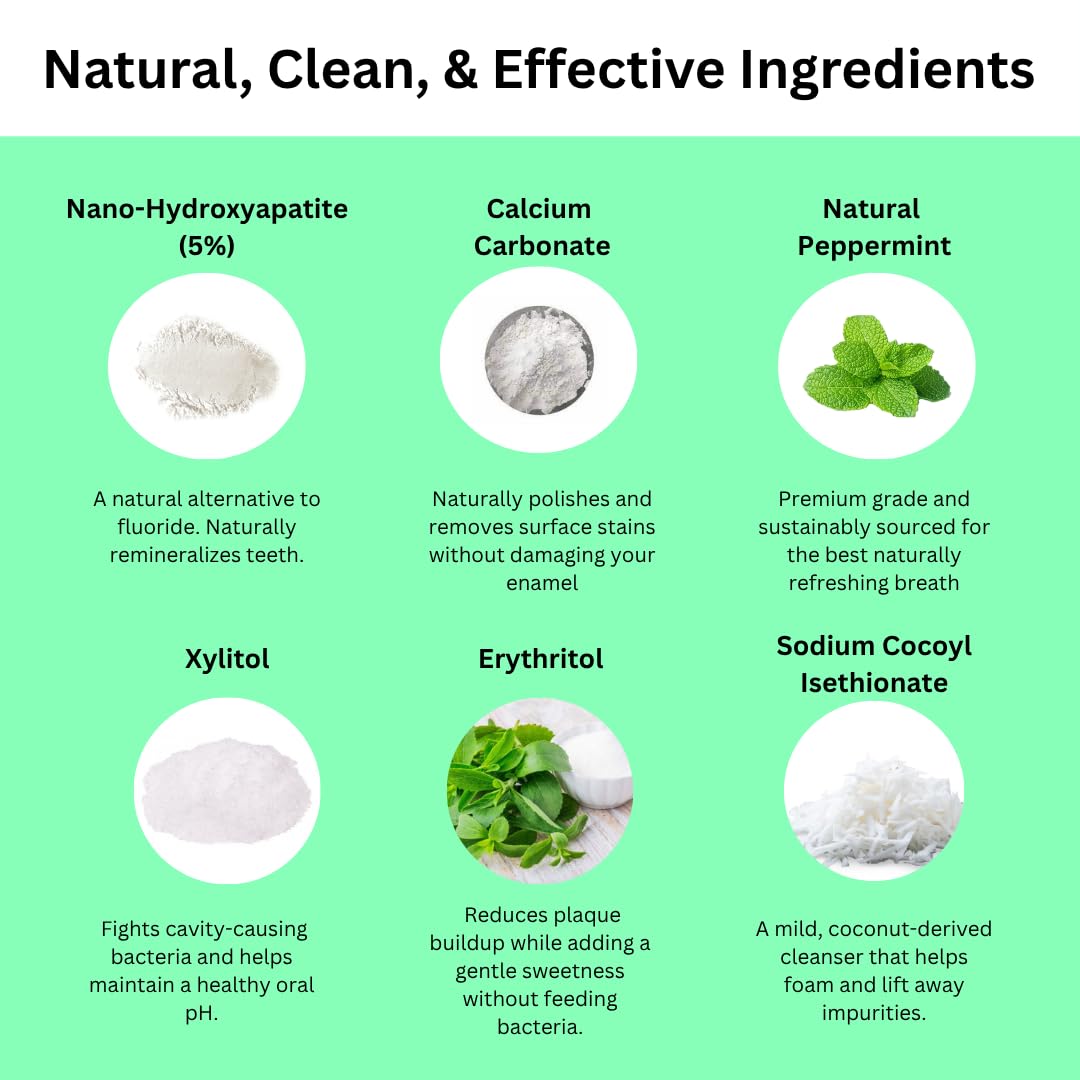 Foaming action showing cleaning from toothpaste tablets