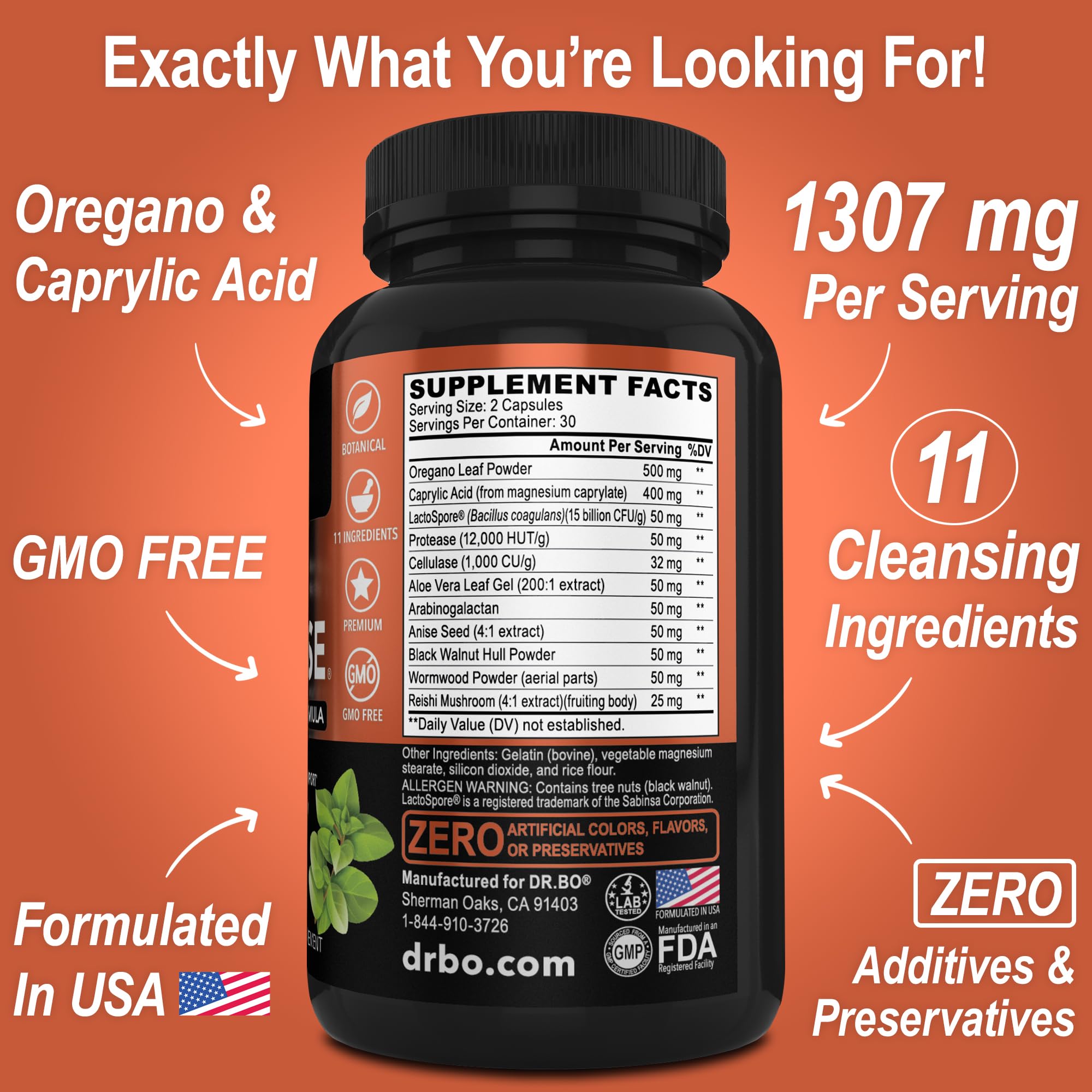 Product packaging label for Candi Cleanse