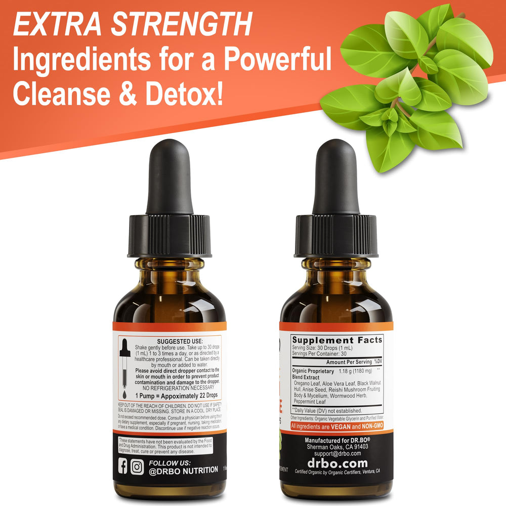 Candi Cleanse packaging and 1 oz bottle