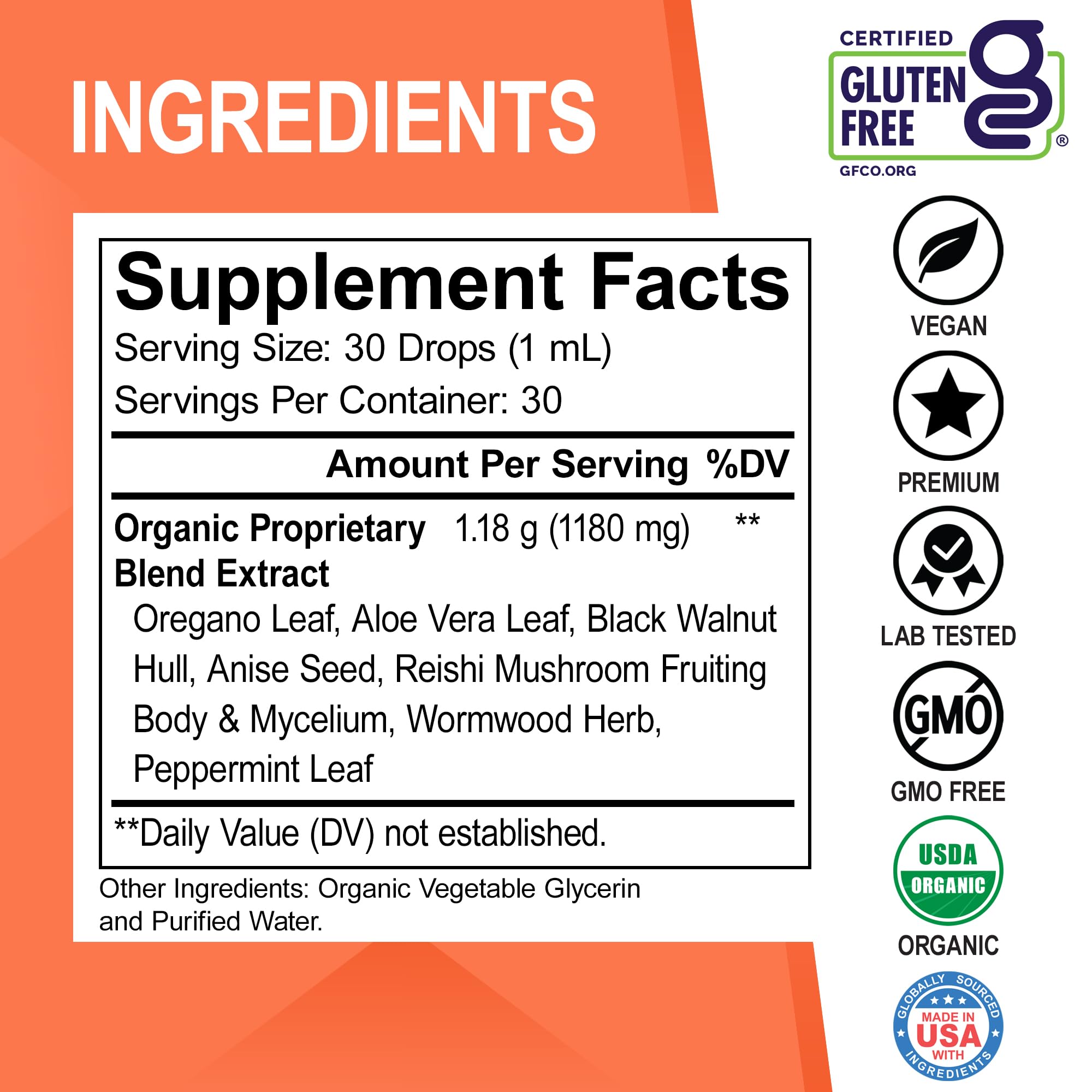 Reishi mushroom included in the formula