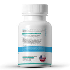 Capsule bottle with key ingredients: caprylic acid, probiotics and botanicals