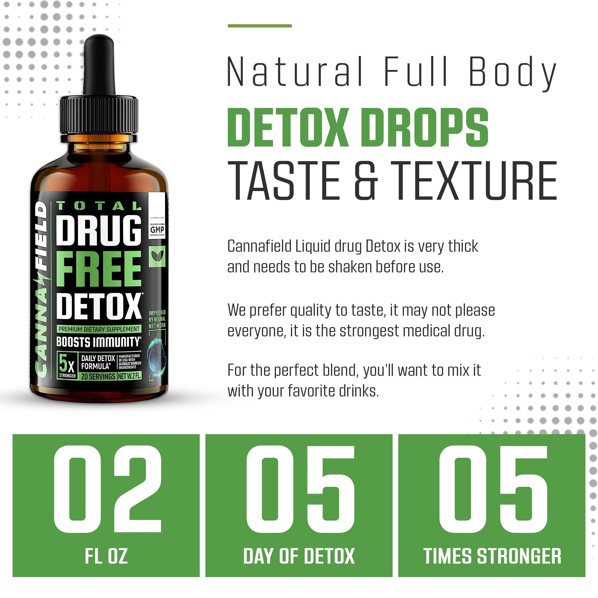 Liver and gut detox concept with detox drops and bottle