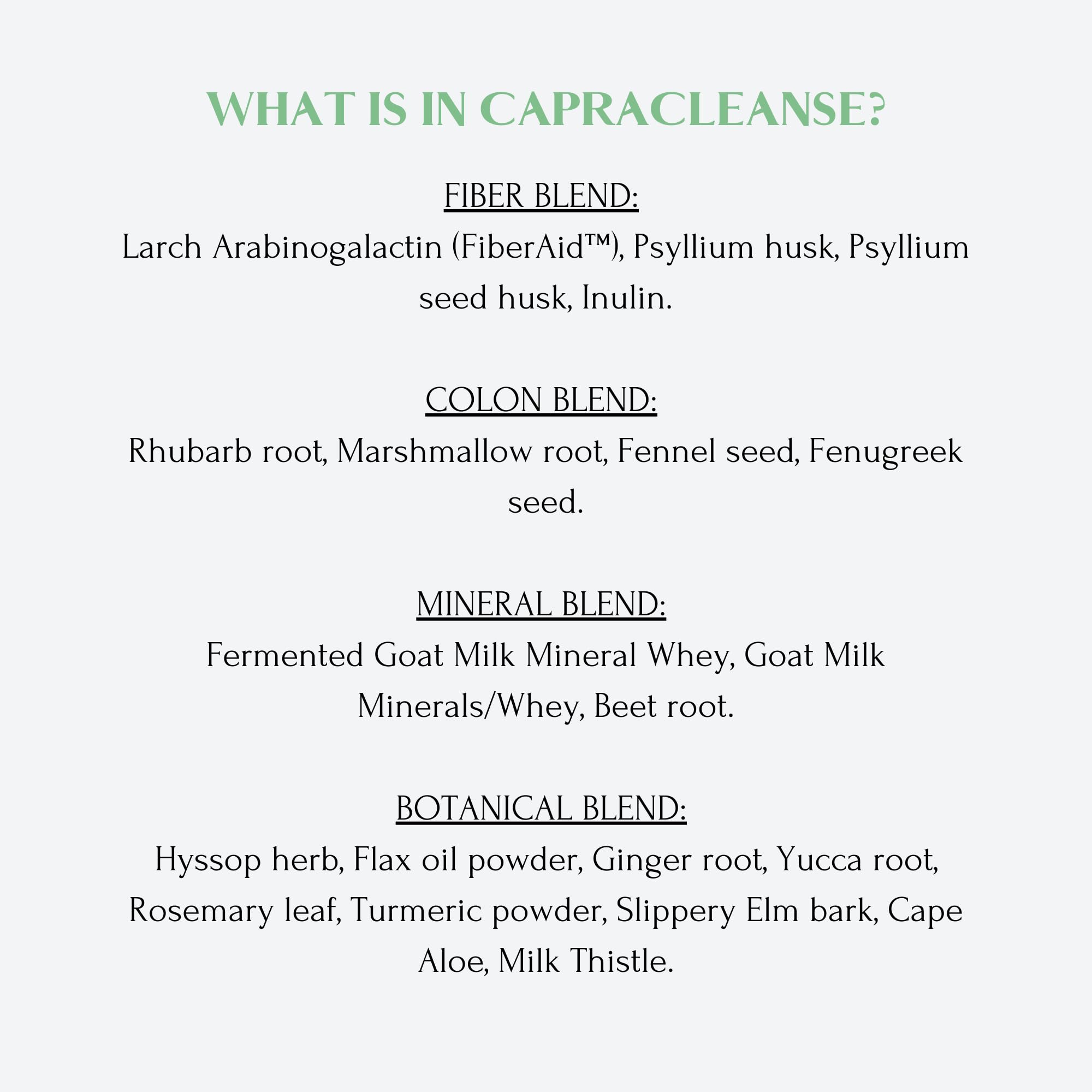 Predigested goat's milk minerals and alkalizing minerals