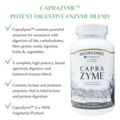 Digestive enzymes for fats, carbohydrates, fiber, protein, and lactose