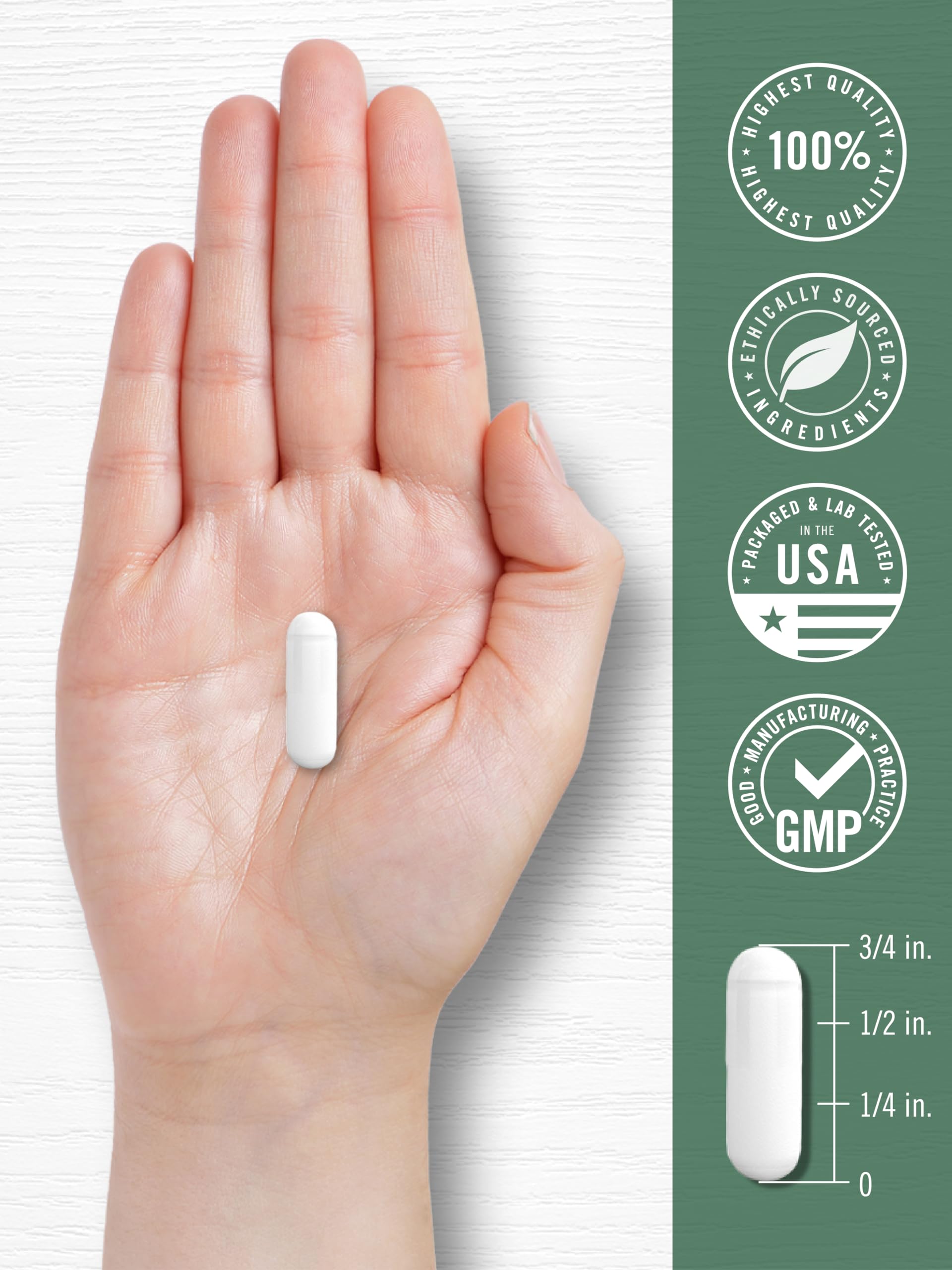 Open bottle with capsules and label