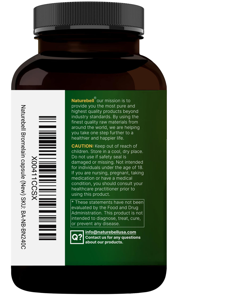 Capsules and pineapple source bromelain