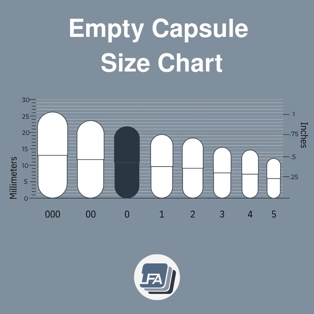 Gel capsules sized 0 for capsule filling machine use