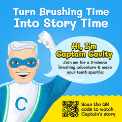 Captain Cavity Toothbrush Timer display