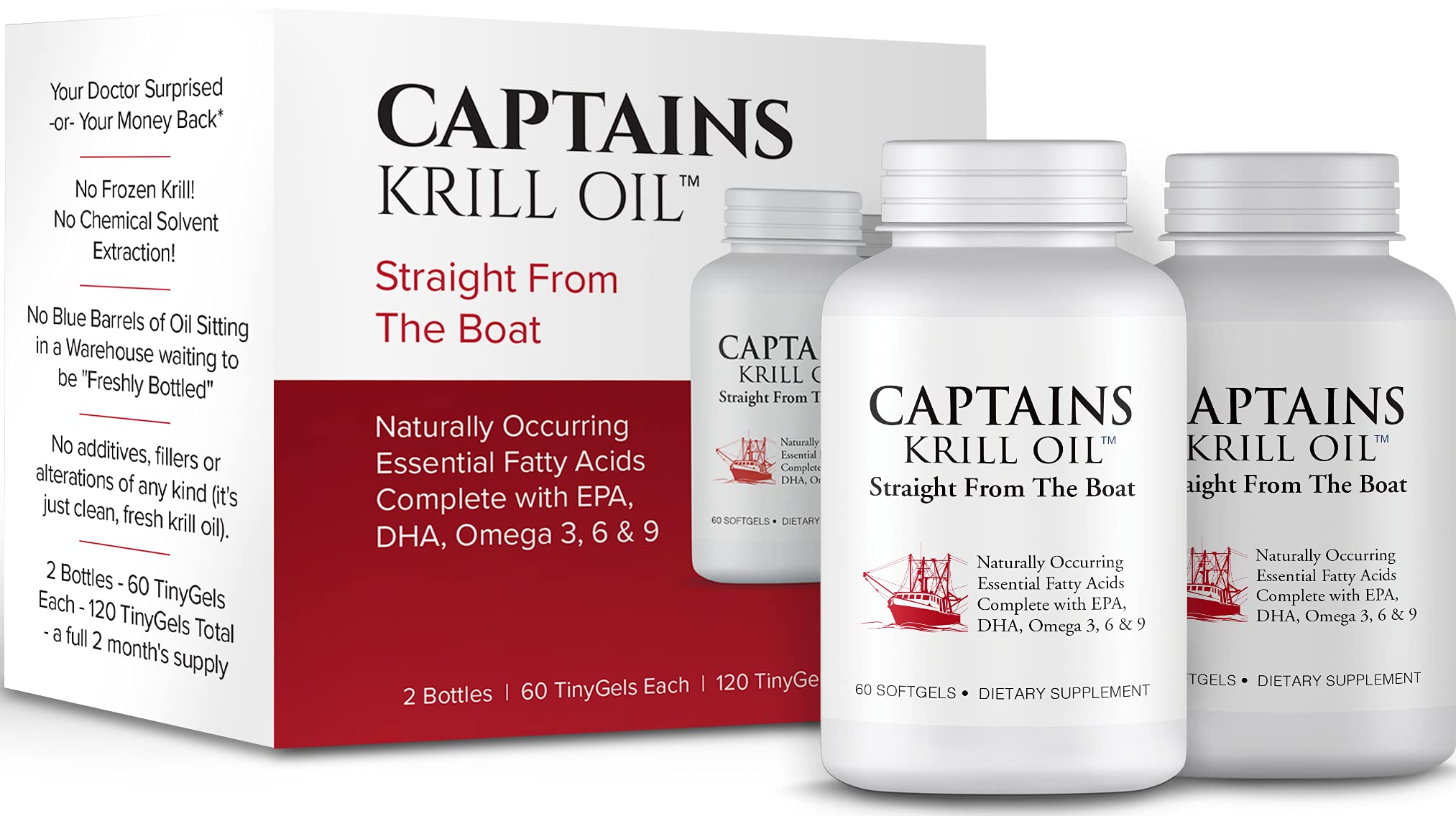 Close-up of krill oil softgel capsules