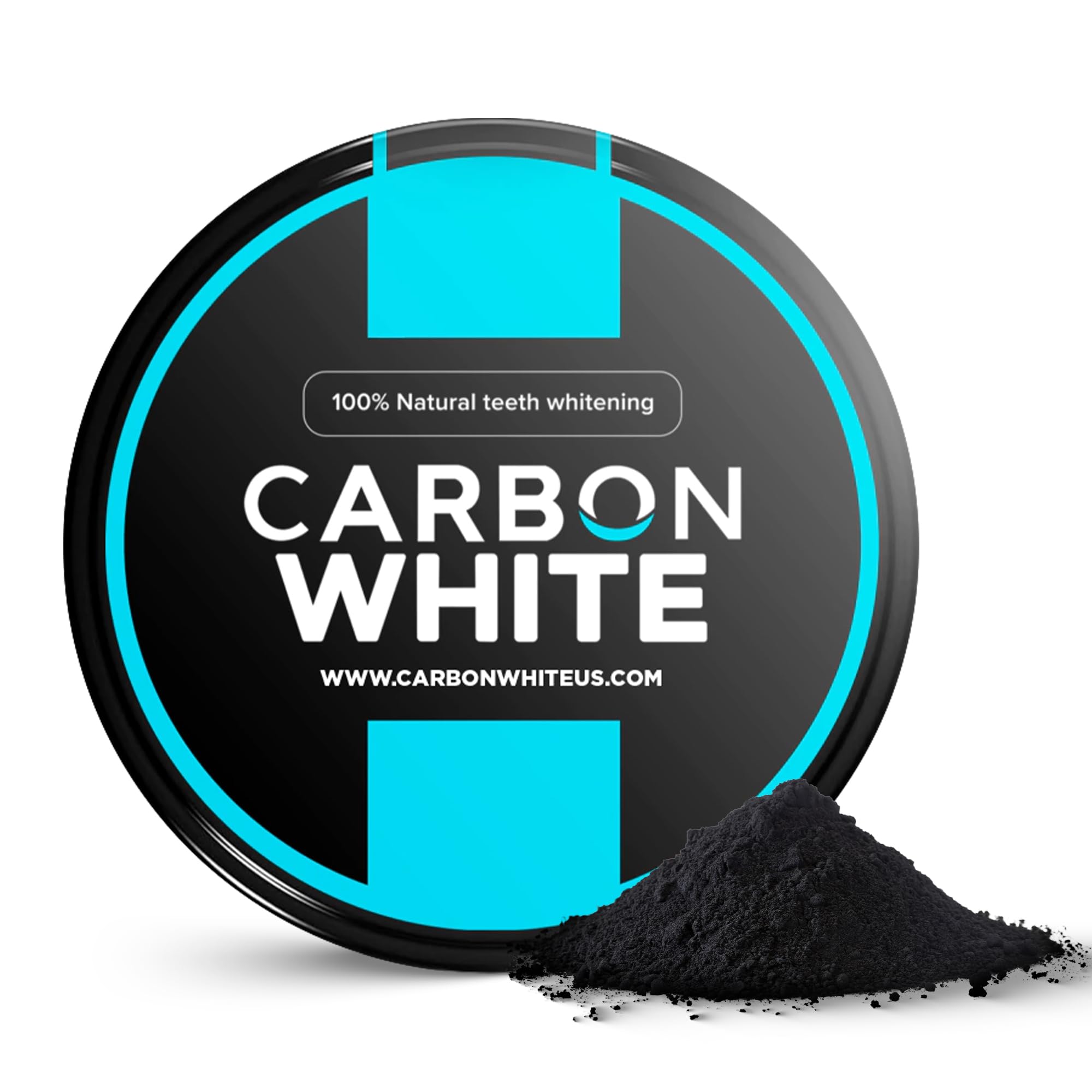 CARBON WHITE Teeth Whitening Powder in 30g jar