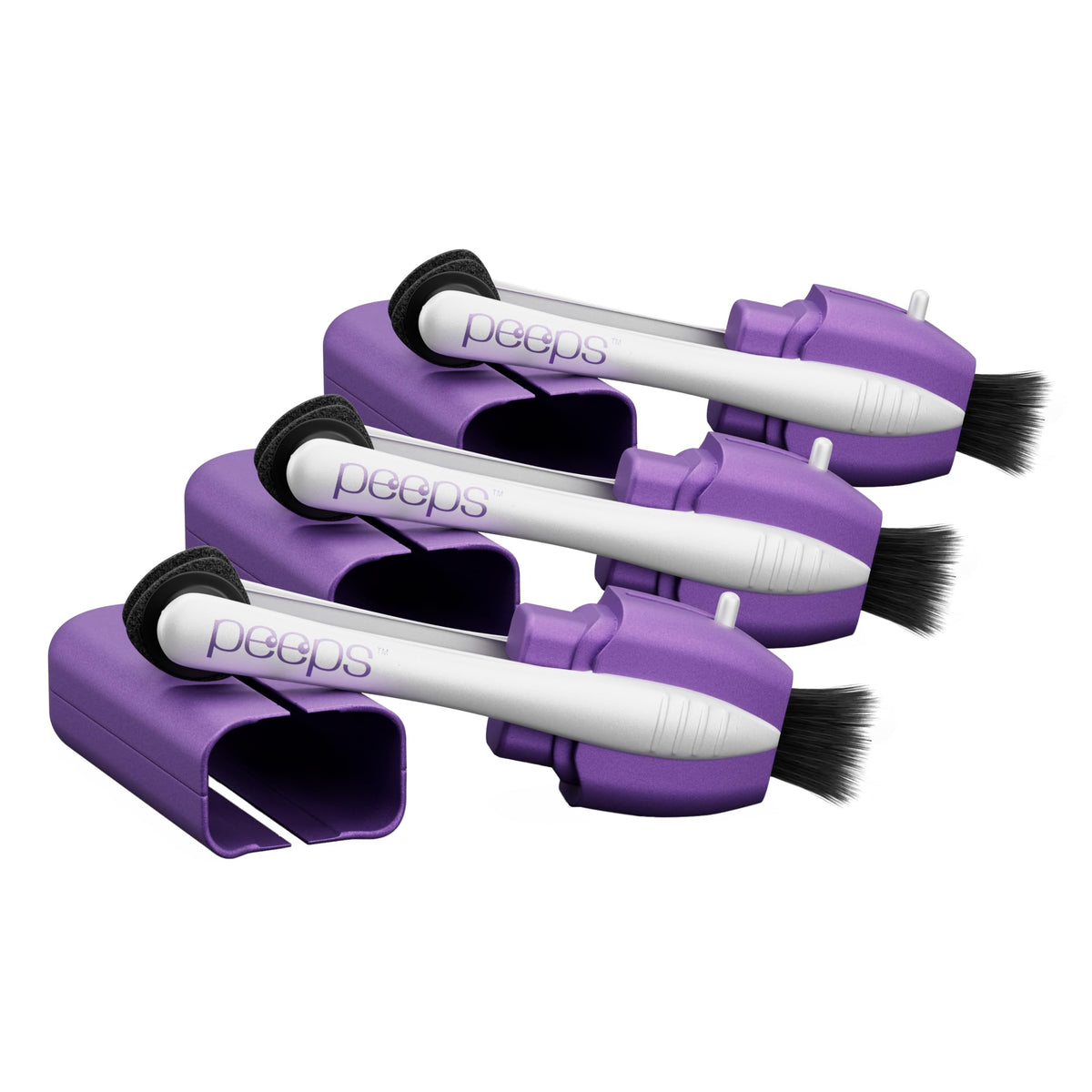 Front packaging view of CarbonKlean Peeps Glasses Cleaner (Lavender)