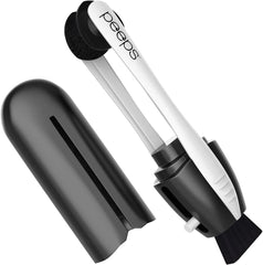Front view of CarbonKlean Peeps Glasses Cleaner in injected black